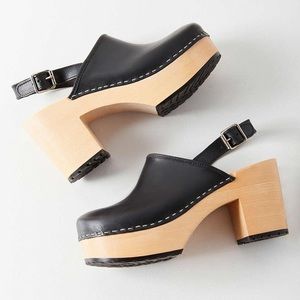 Swedish Hasbeens Jill plateau clog